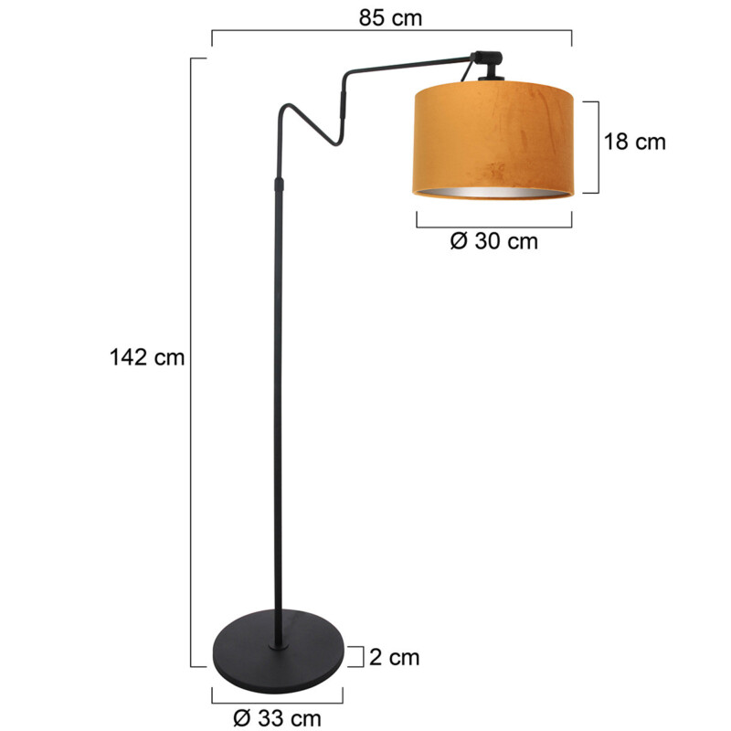 lampara-pie-pantalla-ocre-steinhauer-linstrom-dorado-y-negro-3732zw-6