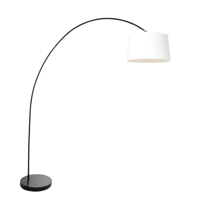 lámpara-de-arco-moderna-y-negra-con-pantalla-blanca-mexlite-solva-3904zw
