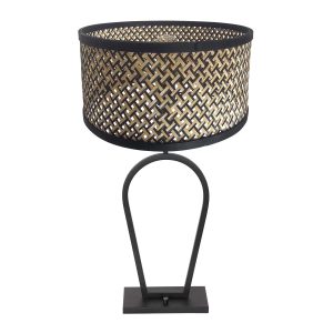 lámpara-de-mesa-de-diseño-negra-con-pantalla-de-mimbre-steinhauer-stang-3751zw