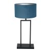 lámpara-de-mesa-moderna-negra-con-pantalla-azul-steinhauer-stang-3863zw