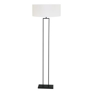 lámpara-de-pie-moderna-negra-con-pantalla-blanca-steinhauer-stang-3851zw