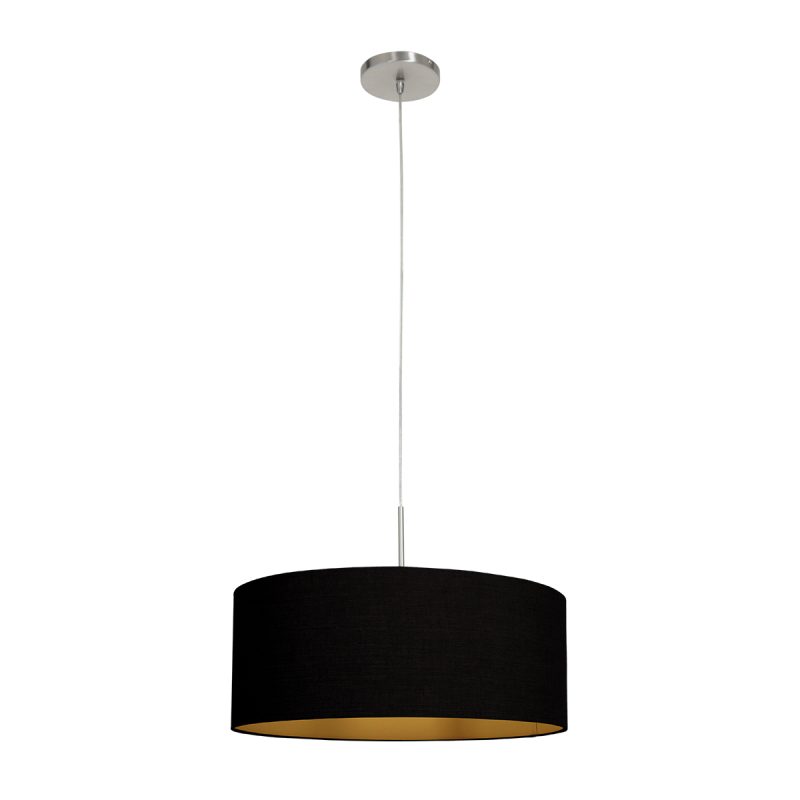 lampara-colgante-moderna-de-tela-y-acero-steinhauer-sparkled-light-3959st-1