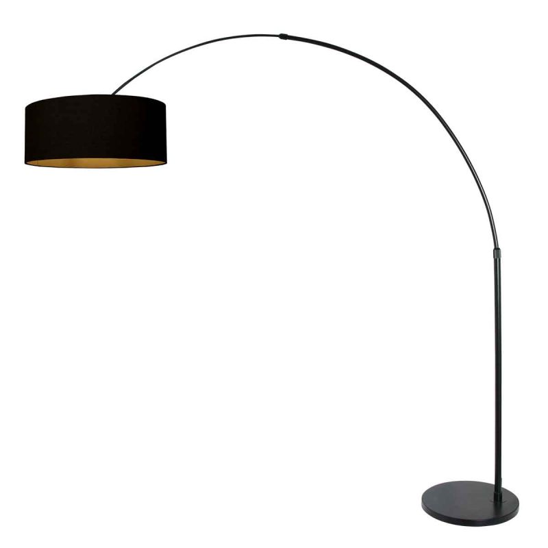 lampara-de-pie-de-arco-negra-steinhauer-sparkled-light-3965zw-1