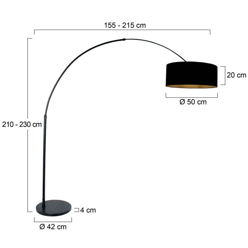 lampara-de-pie-de-arco-negra-steinhauer-sparkled-light-3965zw-5