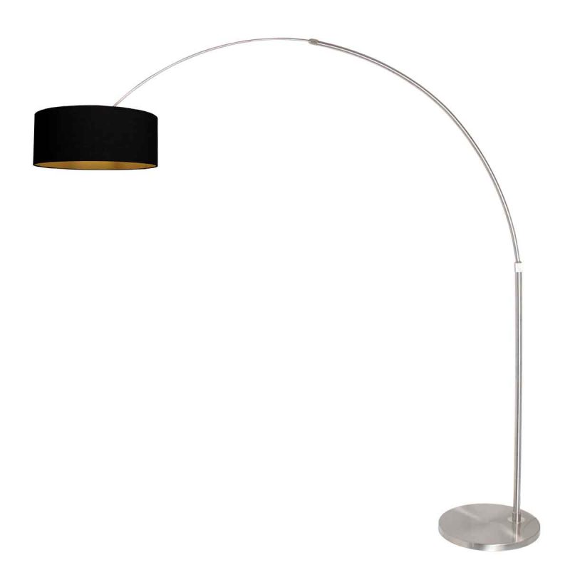 lampara-de-pie-gris-con-gran-arco-steinhauer-sparkled-light-3963st-1