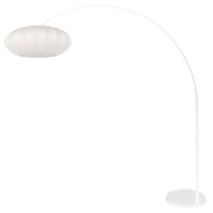 lampara-de-arco-escandinava-blanca-con-pantalla-de-lino-steinhauer-sparkled-light-4185w-1