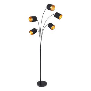 lámpara-de-pie-diseño-de-5-luces-negra-globo-kaddy-58500