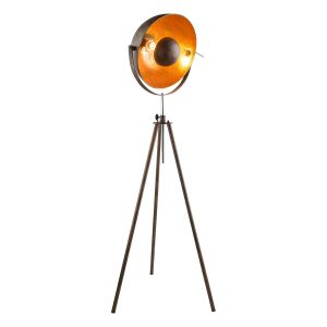 lámpara-de-pie-industrial-en-forma-de-cúpula-marrón/dorada-globo-xirena-i-58307