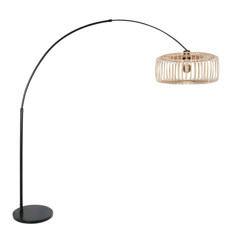 lámpara-de-pie-de-metal-negro-con-arco-largo-steinhauer-sparkled-light-4149zw